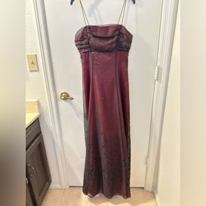 Size 3/4 red and black Morgan and Co. prom dress
